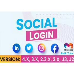 OpenCart Social Login Facebook, Google, X, LinkedIn